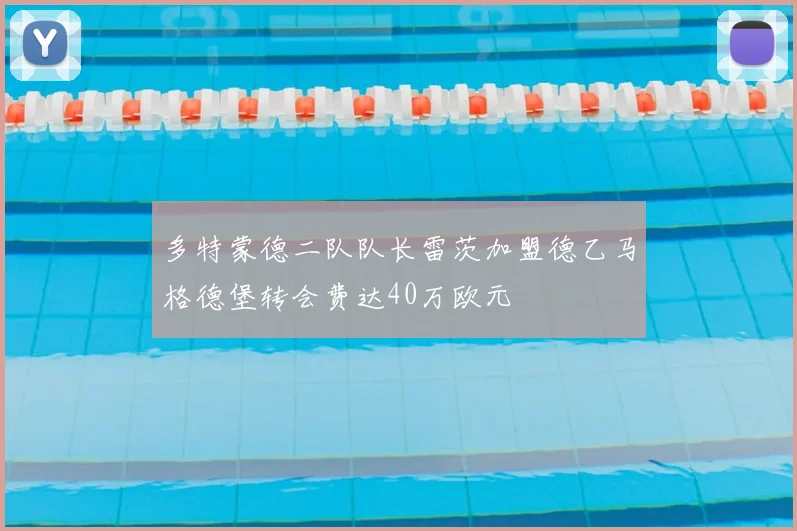 多特蒙德二队队长雷茨加盟德乙马格德堡转会费达40万欧元